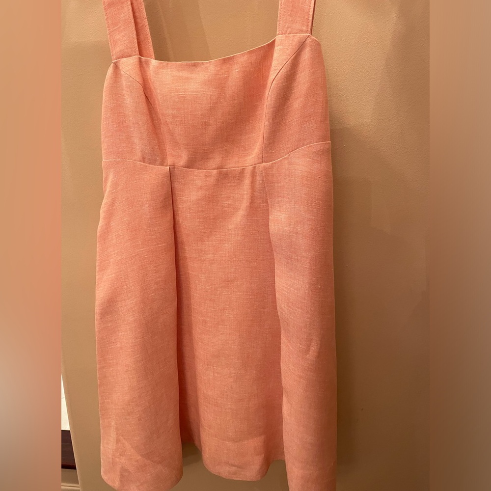 Pink linen dress